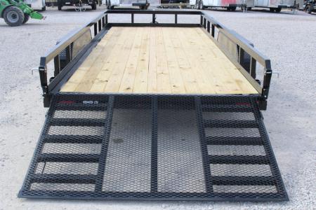 New 2026 Sure-Trac 7' x 18' Tandem Axle Tube Top Landscape Utility Trailer - 10,000# GVW