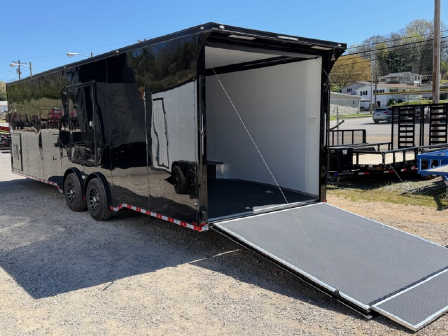 New Outlaw Light Race 8.5x30 12K Black Black-Out W/ Awning & Escape Door- RS Cab.