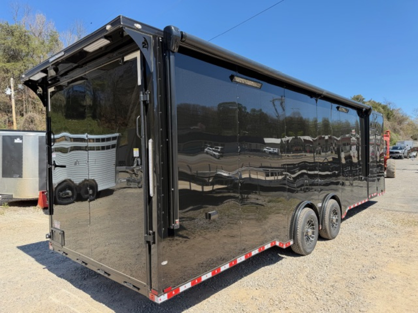 New Outlaw Light Race 8.5x30 12K Black Black-Out W/ Awning & Escape Door- RS Cab.
