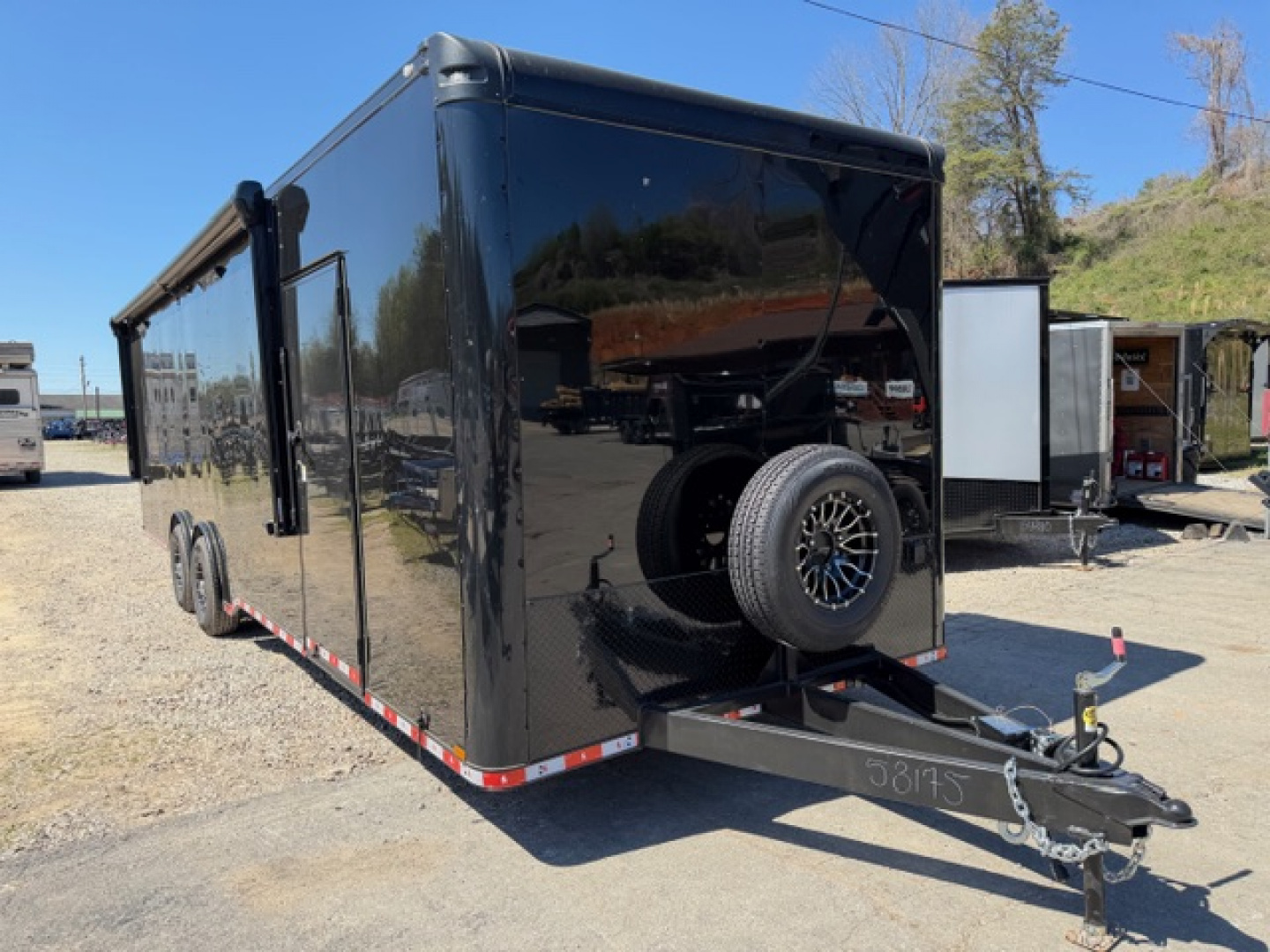 New Outlaw Light Race 8.5x30 12K Black Black-Out W/ Awning & Escape Door- RS Cab.