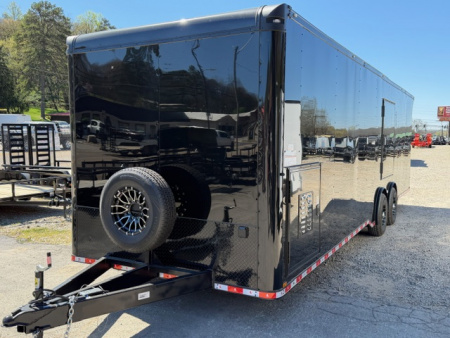 New Outlaw Light Race 8.5x30 12K Black Black-Out W/ Awning & Escape Door- RS Cab.