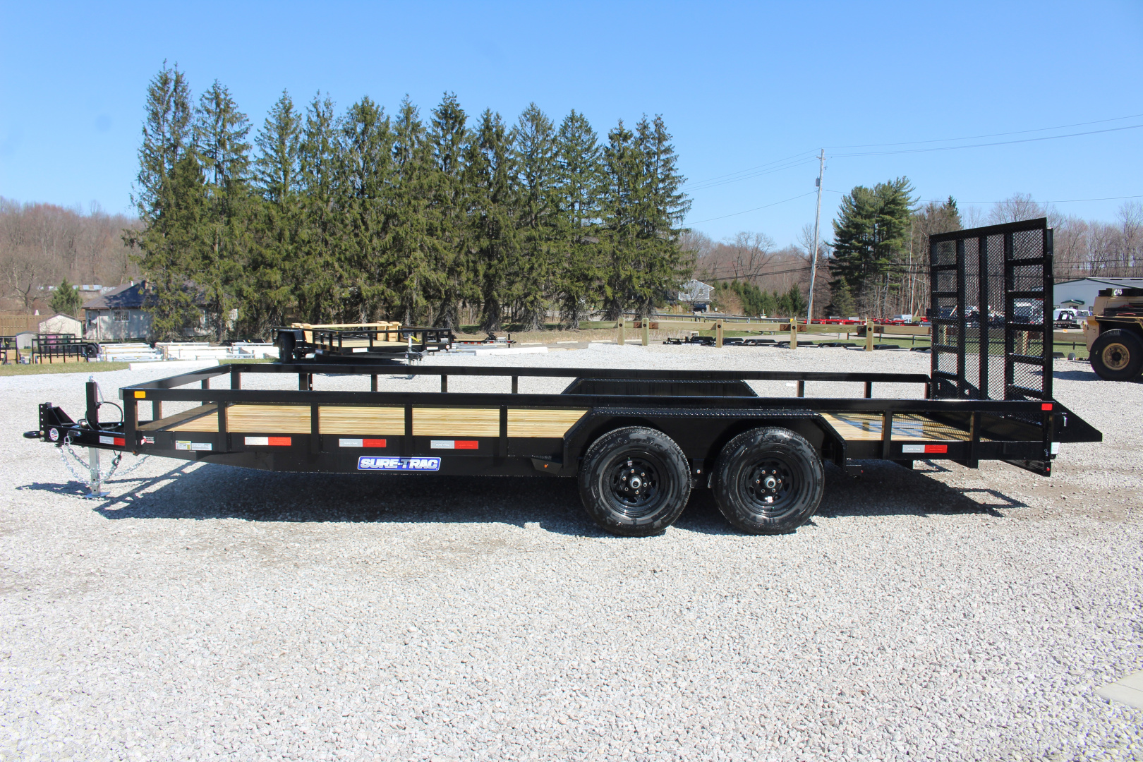 New 2026 Sure-Trac 7' x 20' Tandem Axle Tube Top Landscape Utility Trailer - 10,000# GVW
