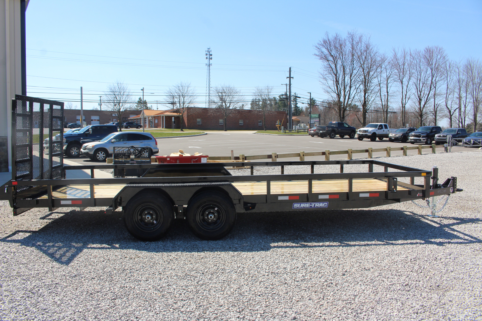 New 2026 Sure-Trac 7' x 20' Tandem Axle Tube Top Landscape Utility Trailer - 10,000# GVW