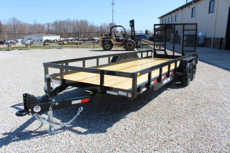 New 2026 Sure-Trac 7' x 20' Tandem Axle Tube Top Landscape Utility Trailer - 10,000# GVW