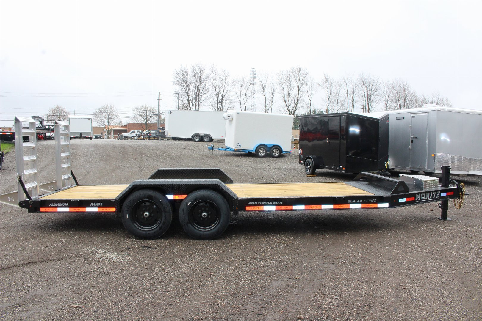 New 2026 Moritz 7' x 20' Low Pro - Aluminum Ramps - Equipment Trailer - 16000# GVW