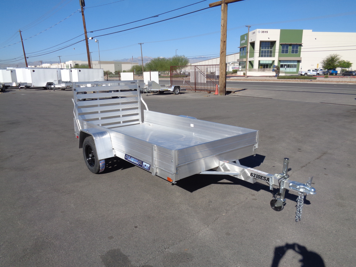 New 2027 Aluma * 6310ESA-S * 10Ft Single Axle Utility Trailer w/ 12" Solid Sides