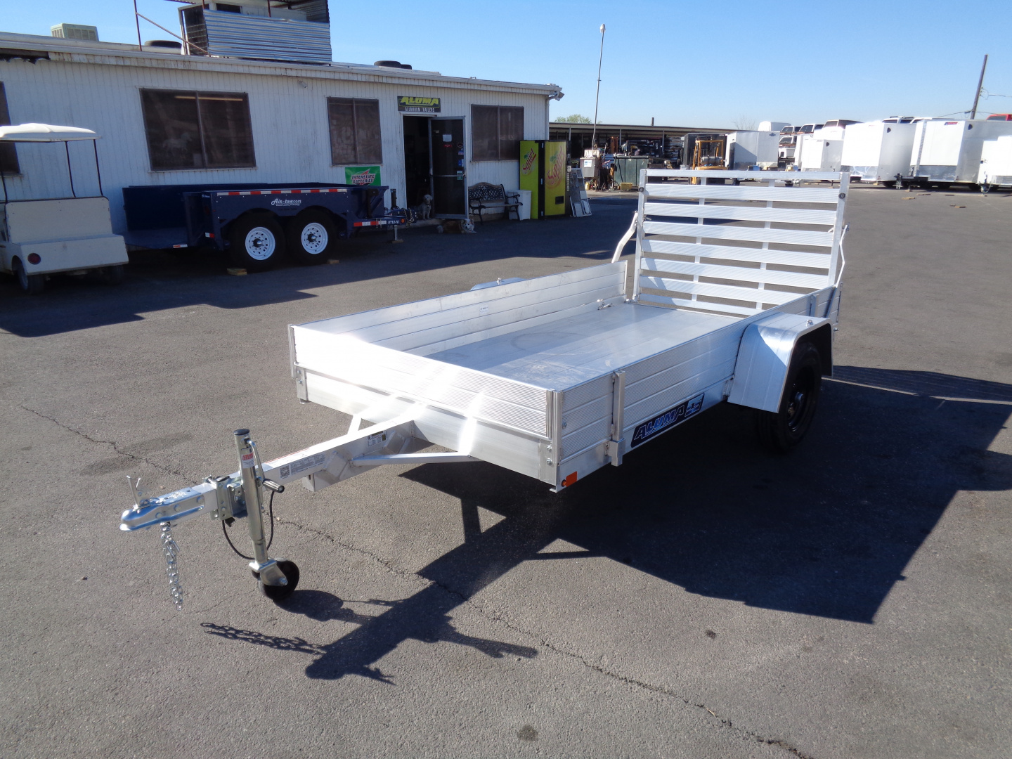 New 2027 Aluma * 6310ESA-S * 10Ft Single Axle Utility Trailer w/ 12" Solid Sides