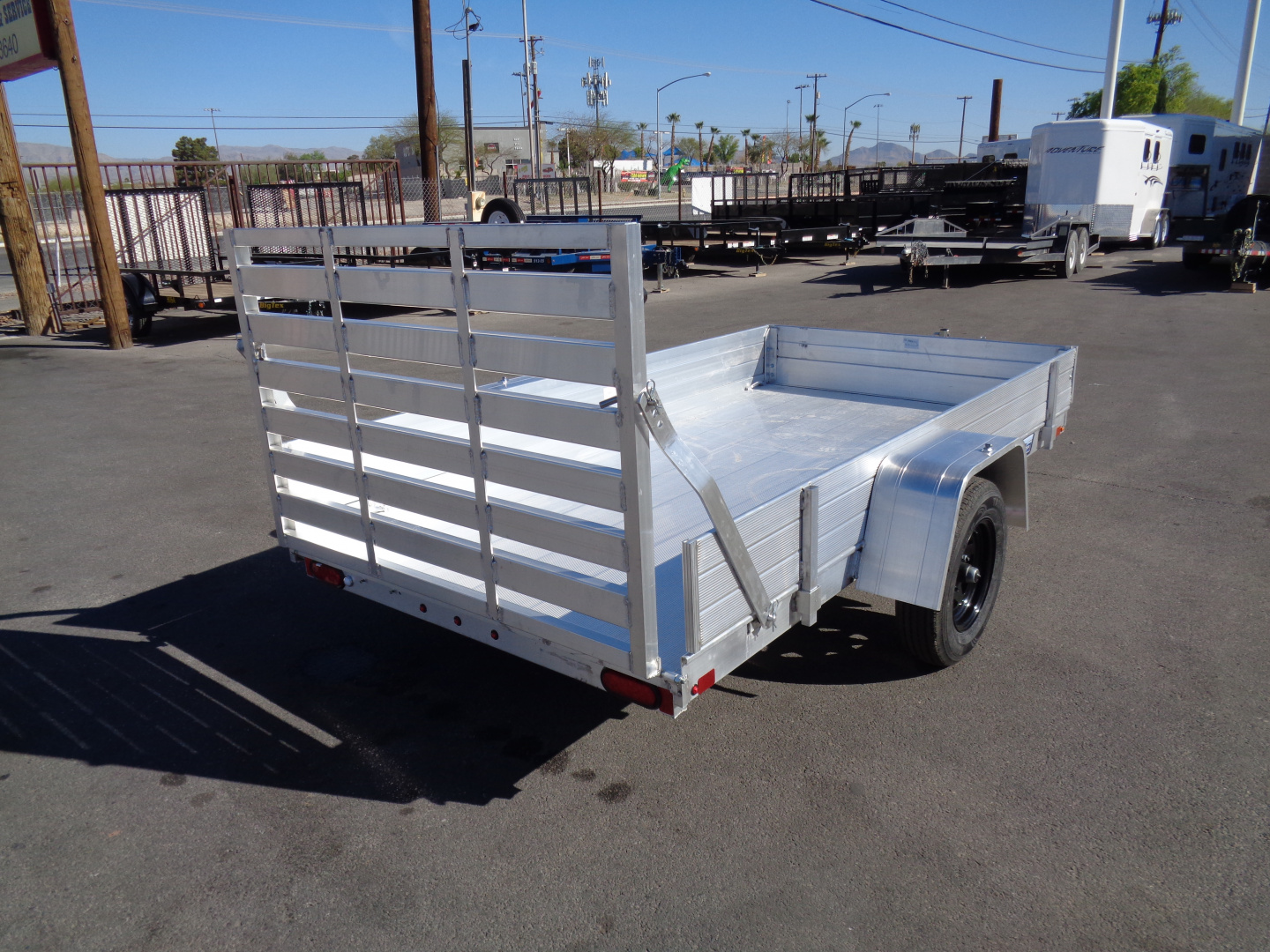 New 2027 Aluma * 6310ESA-S * 10Ft Single Axle Utility Trailer w/ 12" Solid Sides