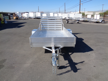 New 2027 Aluma * 6310ESA-S * 10Ft Single Axle Utility Trailer w/ 12" Solid Sides