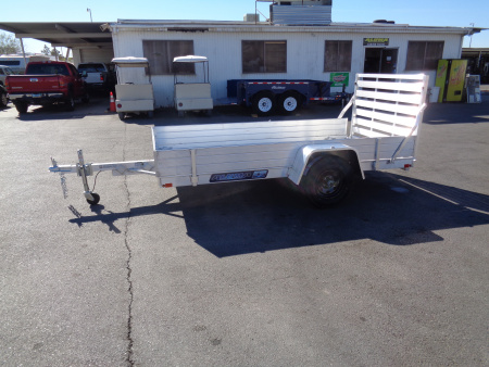 New 2027 Aluma * 6310ESA-S * 10Ft Single Axle Utility Trailer w/ 12" Solid Sides