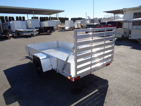 New 2027 Aluma * 6310ESA-S * 10Ft Single Axle Utility Trailer w/ 12" Solid Sides