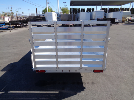 New 2027 Aluma * 6310ESA-S * 10Ft Single Axle Utility Trailer w/ 12" Solid Sides