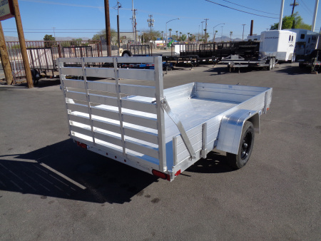 New 2027 Aluma * 6310ESA-S * 10Ft Single Axle Utility Trailer w/ 12" Solid Sides