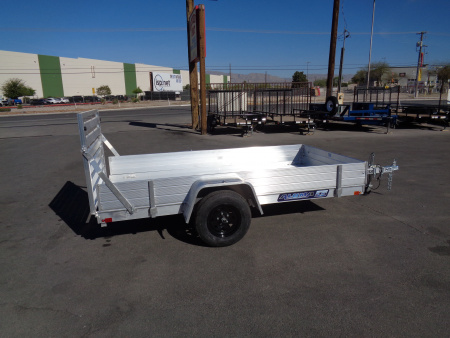 New 2027 Aluma * 6310ESA-S * 10Ft Single Axle Utility Trailer w/ 12" Solid Sides