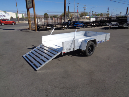 New 2027 Aluma * 6310ESA-S * 10Ft Single Axle Utility Trailer w/ 12" Solid Sides