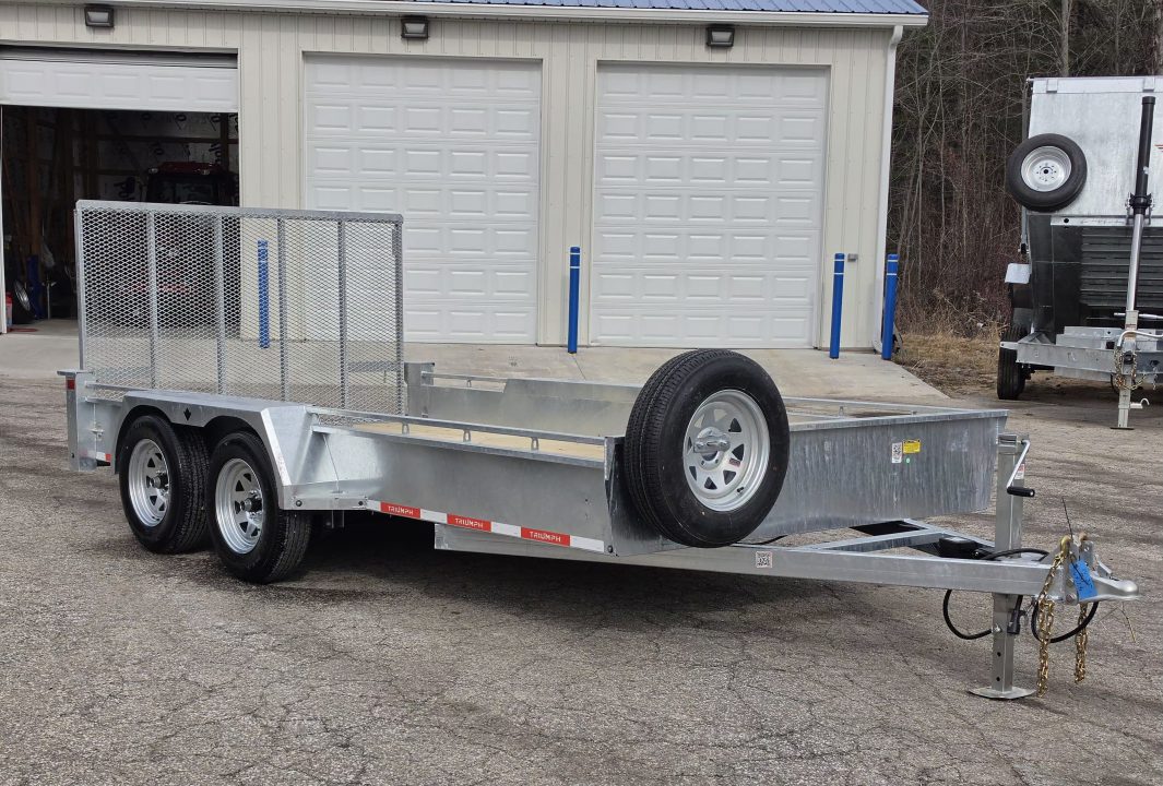 New 80" X 14' GALVANIZED UTILITY TRAILER TANDEM AXLE INCLUDES SPARE 2026 TRIUMPH