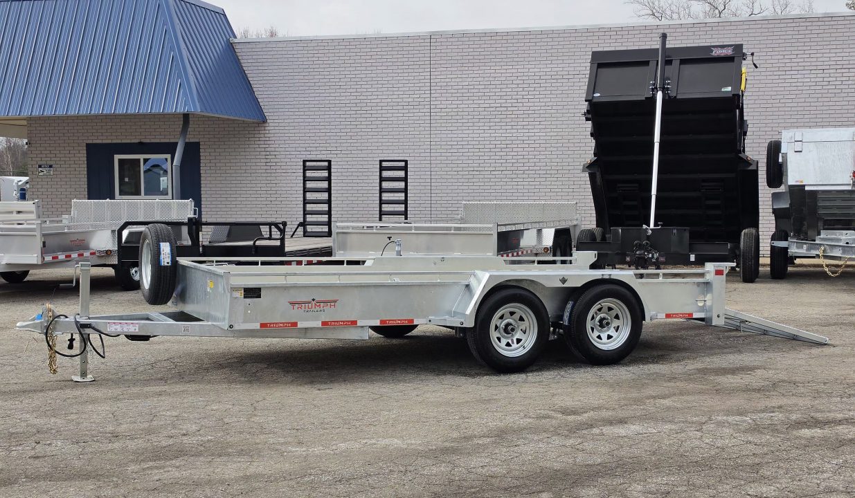 New 80" X 14' GALVANIZED UTILITY TRAILER TANDEM AXLE INCLUDES SPARE 2026 TRIUMPH