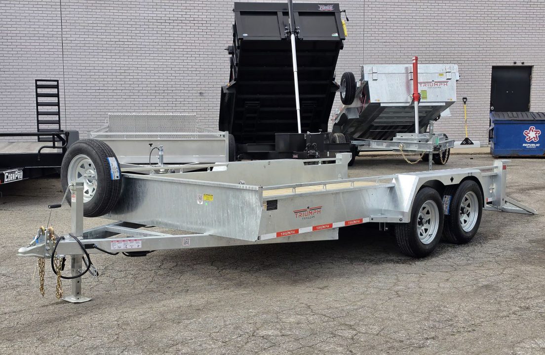 New 80" X 14' GALVANIZED UTILITY TRAILER TANDEM AXLE INCLUDES SPARE 2026 TRIUMPH