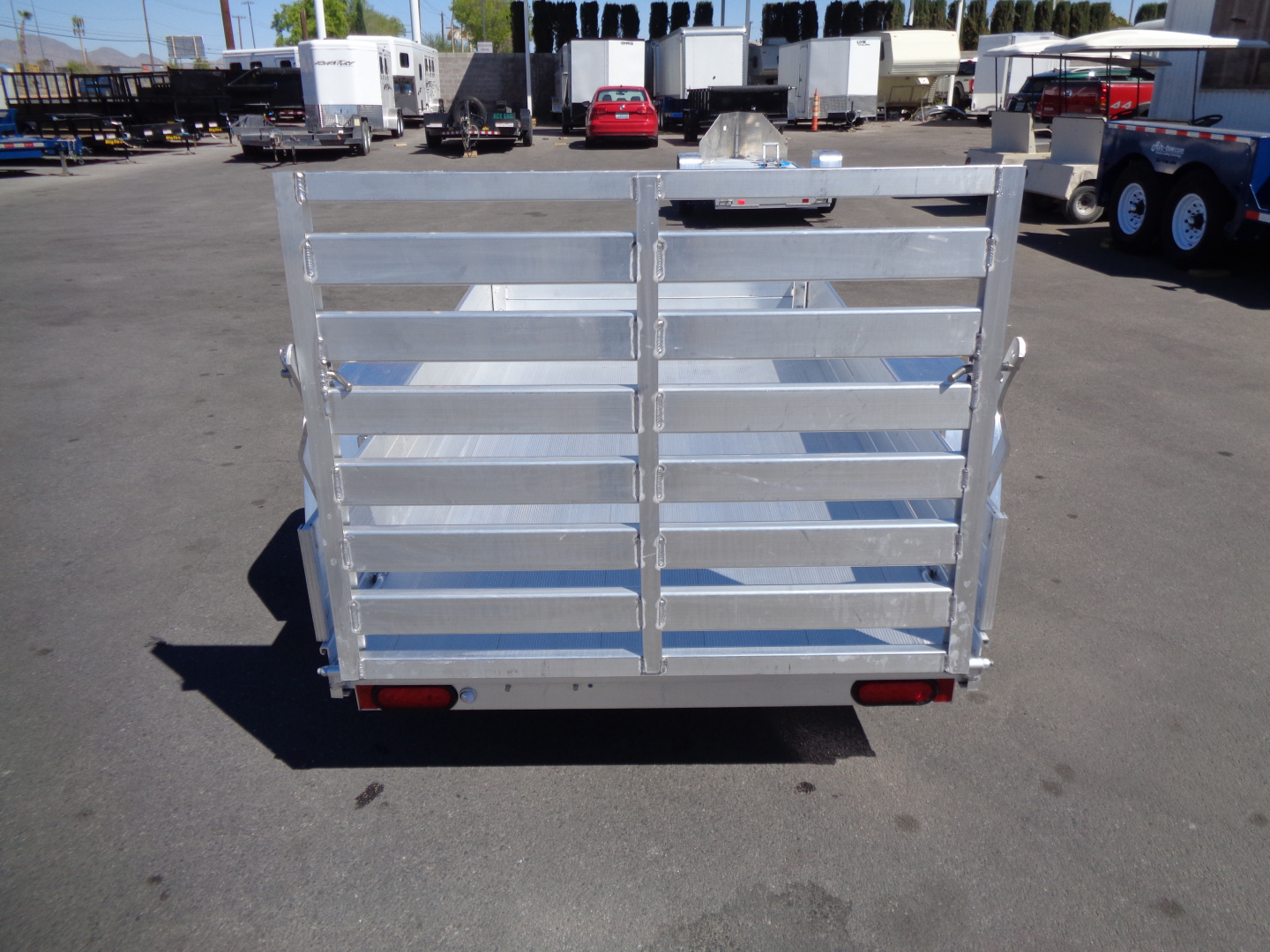 New 2027 Aluma * 548ESA-S * 5x8 Single Axle Utility Trailer w/ 12" Solid Sides