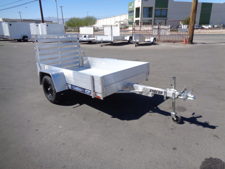New 2027 Aluma * 548ESA-S * 5x8 Single Axle Utility Trailer w/ 12  Solid Sides
