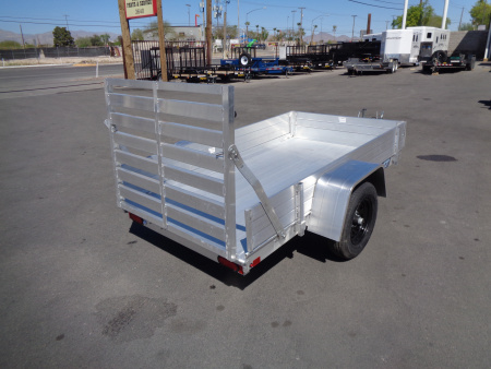 New 2027 Aluma * 548ESA-S * 5x8 Single Axle Utility Trailer w/ 12" Solid Sides