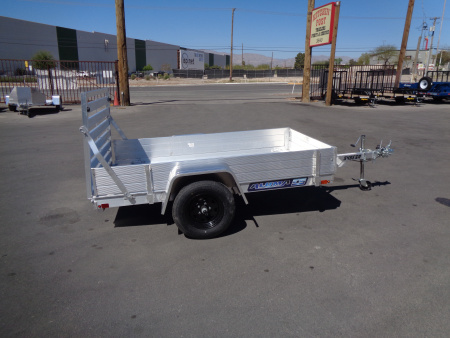 New 2027 Aluma * 548ESA-S * 5x8 Single Axle Utility Trailer w/ 12" Solid Sides