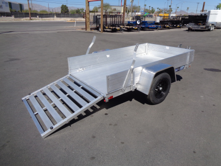 New 2027 Aluma * 548ESA-S * 5x8 Single Axle Utility Trailer w/ 12" Solid Sides