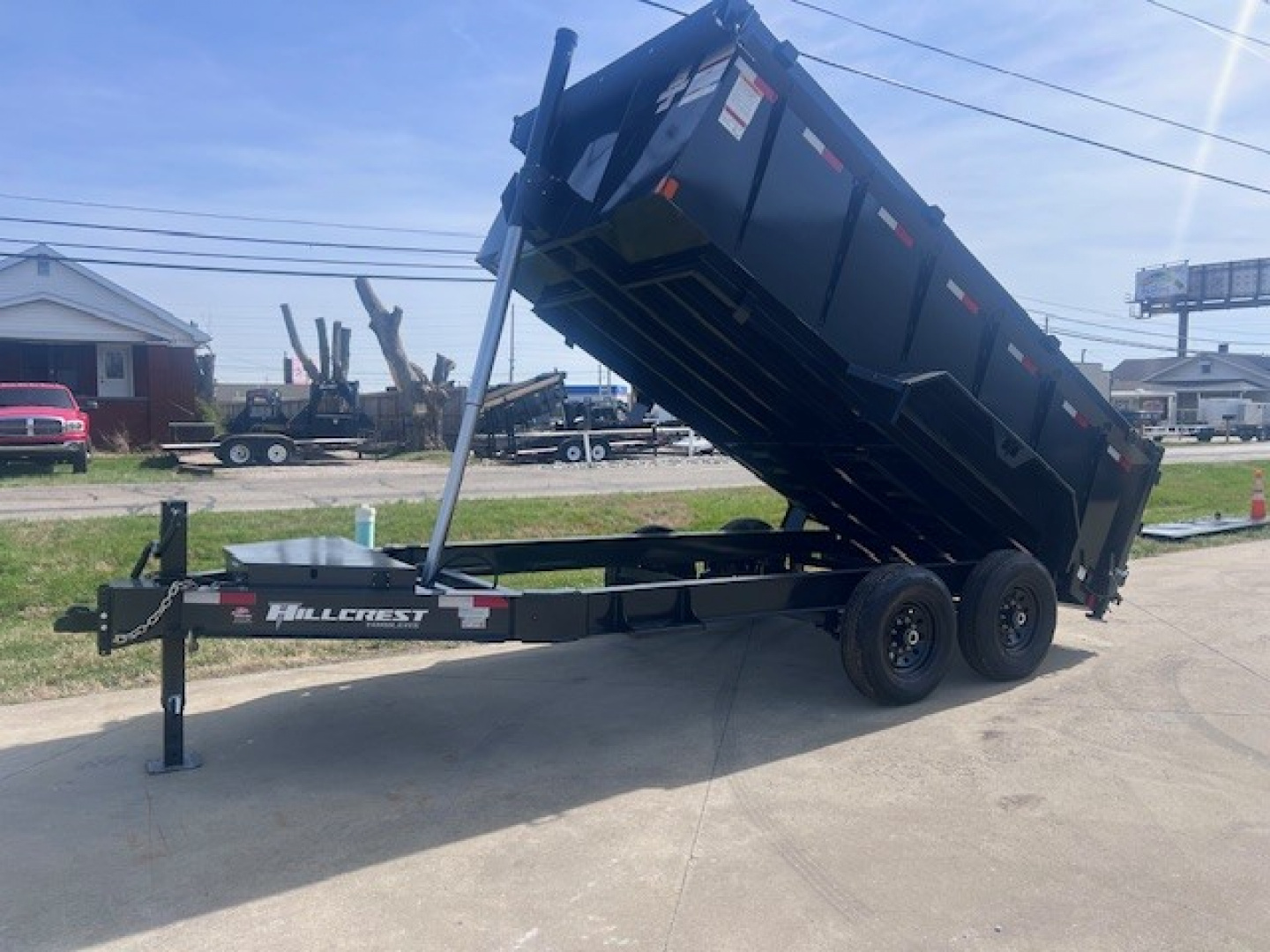 New 2026 Hillcrest Trailers 83x16 16K High Side Telescopic Dump Trailer