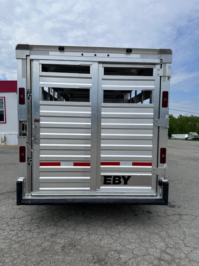 New 2027 EBY MAVERICK 24' Gooseneck Aluminum Stock Trailer w/ Rolling Gate
