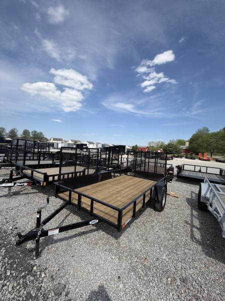 New 2026 AMO US121 Utility Trailer 76X12 SA LOWSIDES W/ SIDE GATE (GVW:2990) BLACK