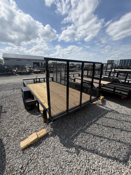 New 2026 AMO US121 Utility Trailer 76X12 SA LOWSIDES W/ SIDE GATE (GVW:2990) BLACK