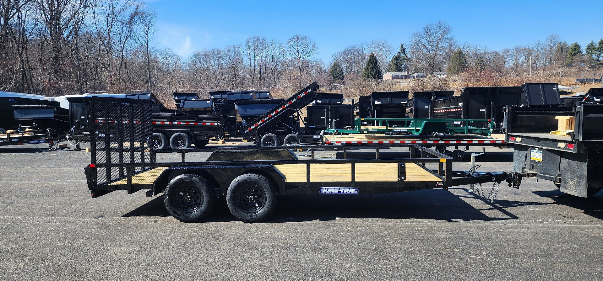 New 7 x 16 Sure-Trac Tube Top Utility Trailer 7k