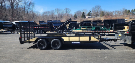 New 7 x 16 Sure-Trac Tube Top Utility Trailer 7k