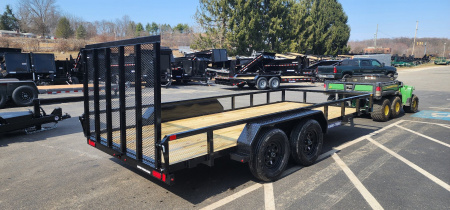 New 7 x 16 Sure-Trac Tube Top Utility Trailer 7k