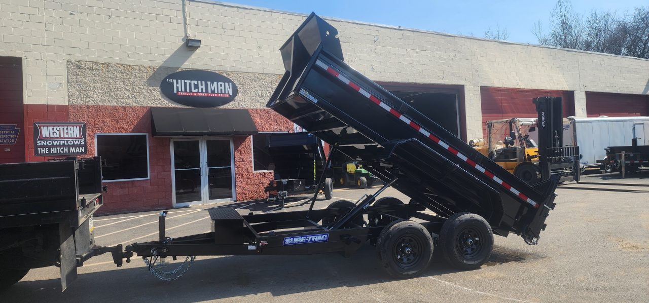 New 6 x 12 Sure-Trac Low-Pro Single Ram Dump Trailer 10k**Stabilizer Jacks
