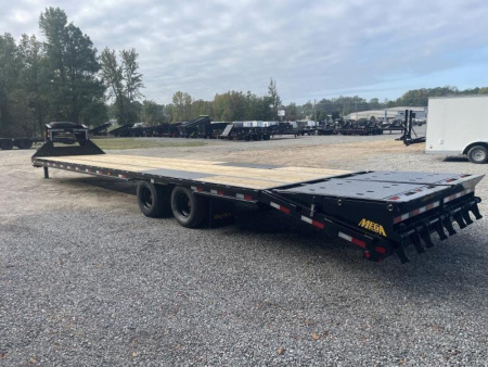New 2026 Big Tex Trailers 35+5 22GN Tandem Dual Wheel Gooseneck w/ Mega Ramps 23900 GVWR Flatbed Trailer