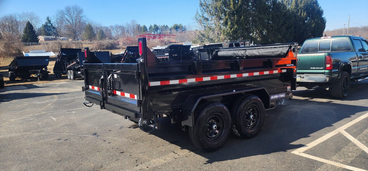 New 7 x 12 Sure-Trac Low-Pro Telescopic Dump Trailer 12k