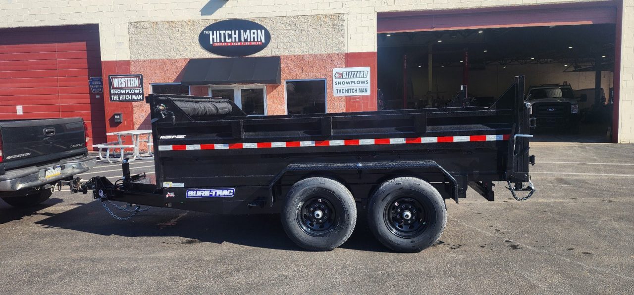 New 7 x 12 Sure-Trac Low-Pro Telescopic Dump Trailer 12k