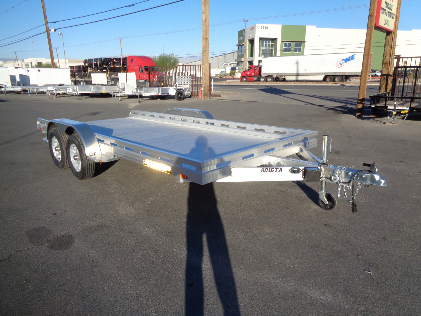New 2027 Aluma * 8016--TA-R * 16Ft Tandem Axle 8.5K Aluminum Car Hauler