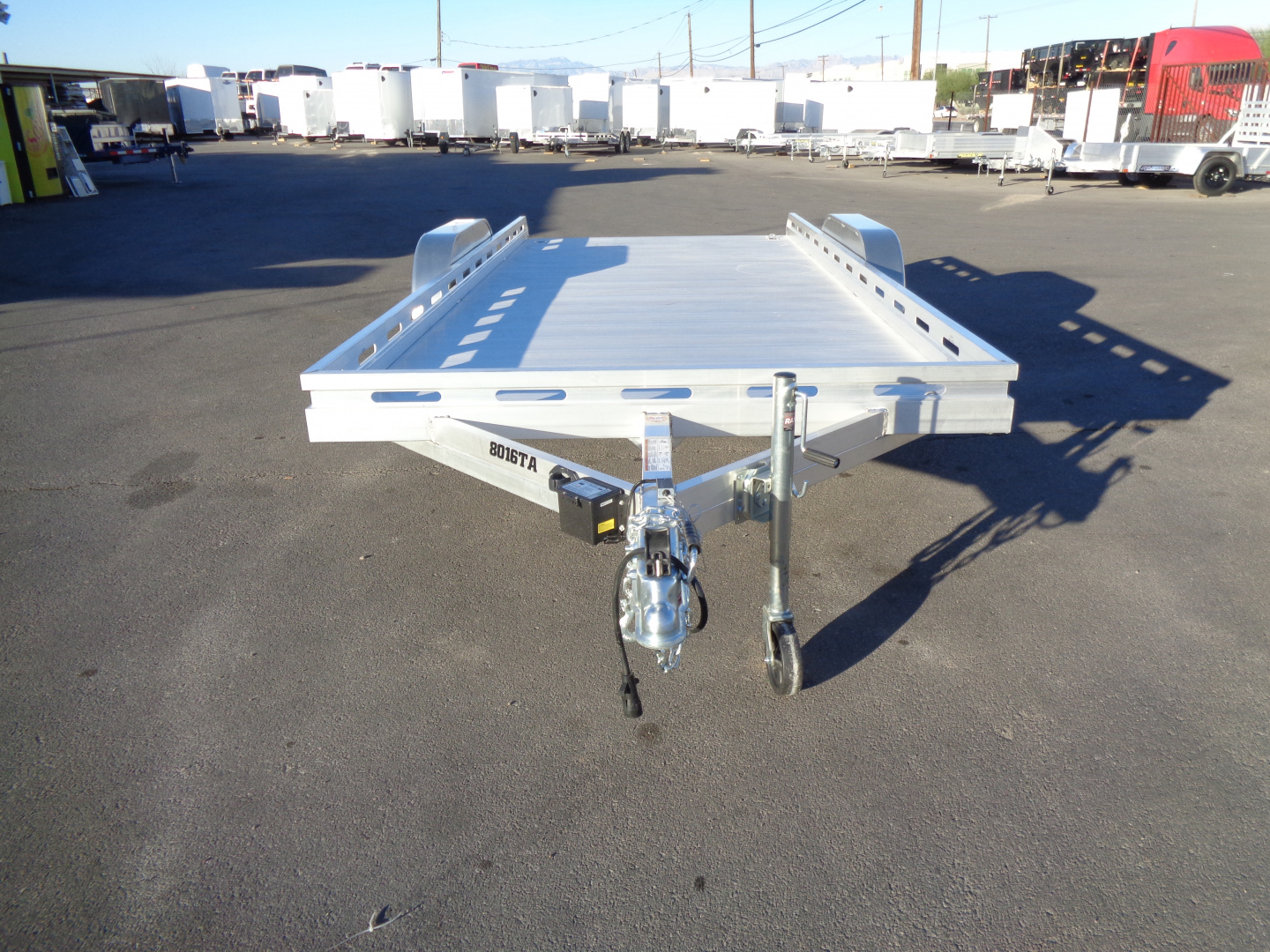 New 2027 Aluma * 8016--TA-R * 16Ft Tandem Axle 8.5K Aluminum Car Hauler