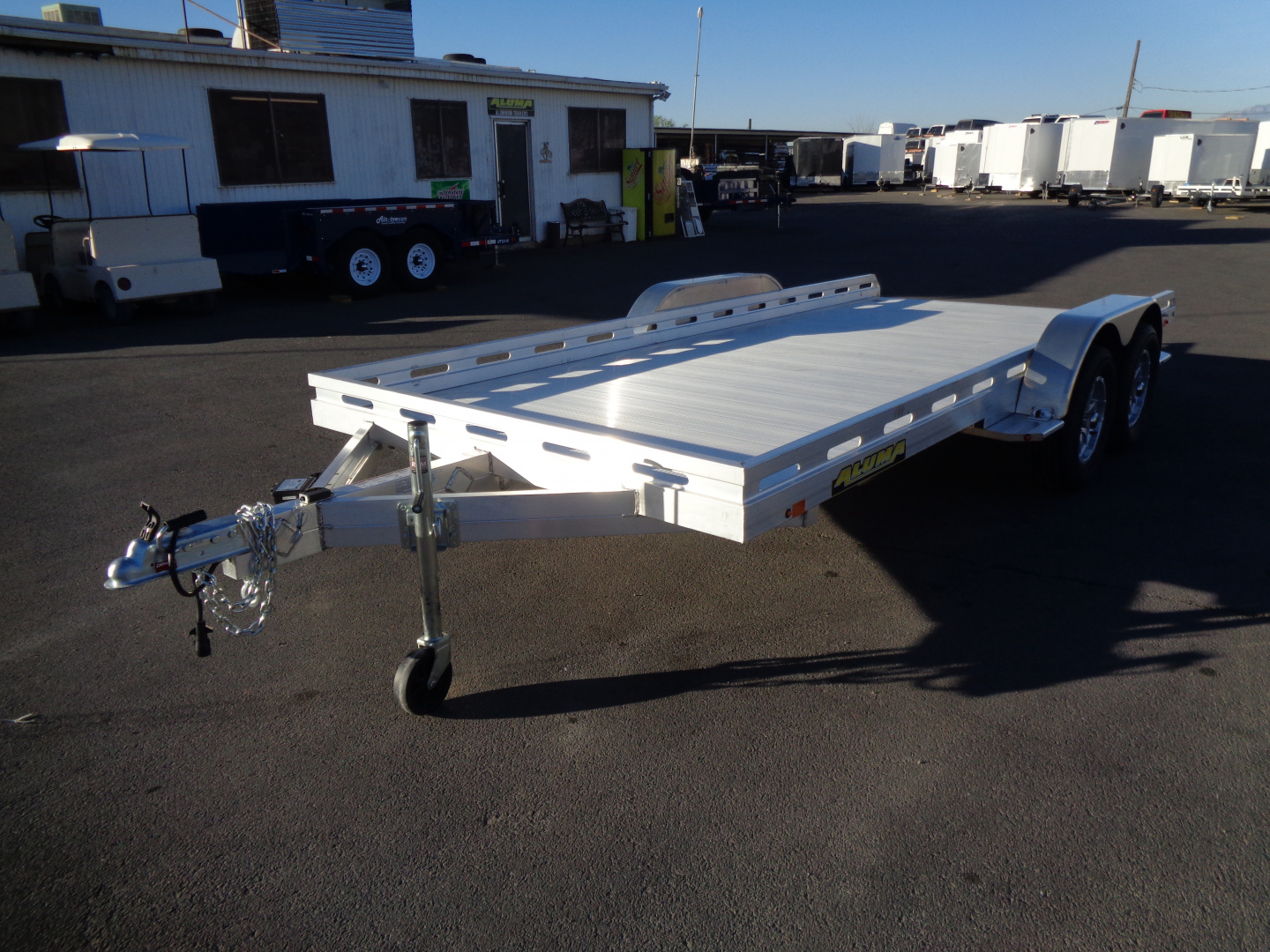 New 2027 Aluma * 8016--TA-R * 16Ft Tandem Axle 8.5K Aluminum Car Hauler