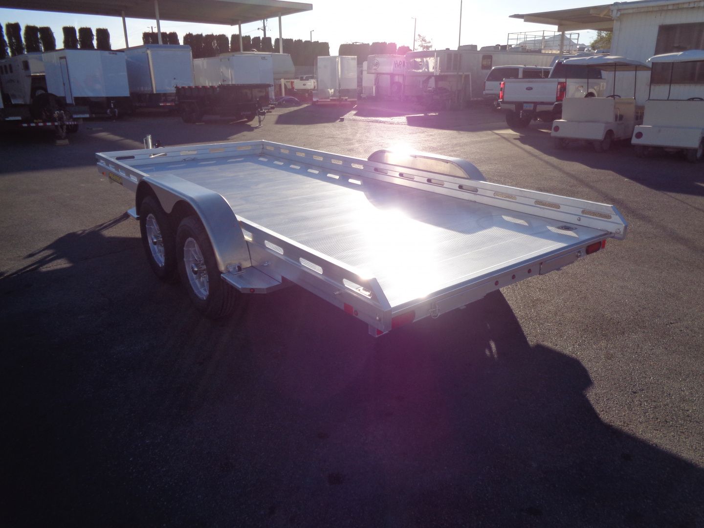 New 2027 Aluma * 8016--TA-R * 16Ft Tandem Axle 8.5K Aluminum Car Hauler