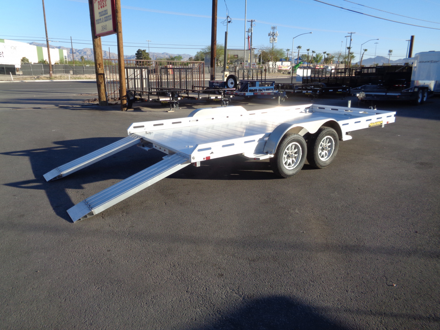 New 2027 Aluma * 8016--TA-R * 16Ft Tandem Axle 8.5K Aluminum Car Hauler
