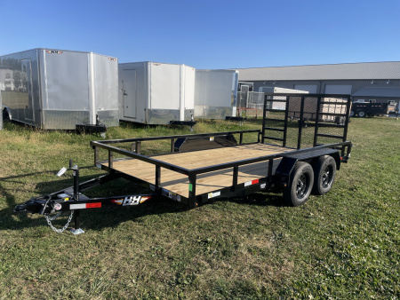 New 2026 H&H Trailers 82x14 Tandem Rail Side Utility