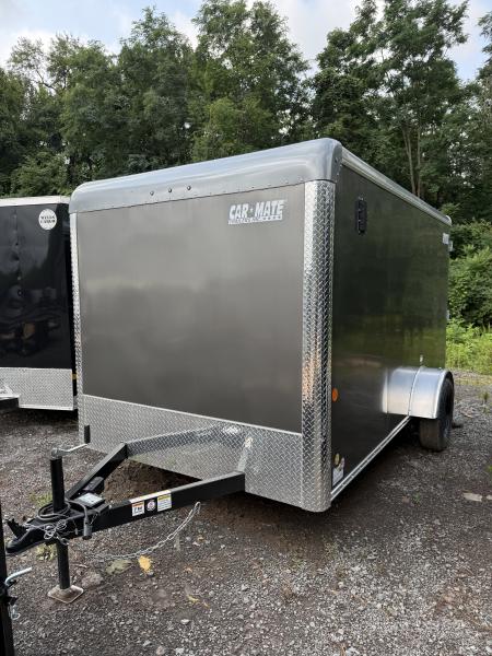 New 2026 CAR MATE TRAILERS 7x12 6'0 Interior Height Single Brake Axle Cargo / Enclosed Trailer with Ramp Door