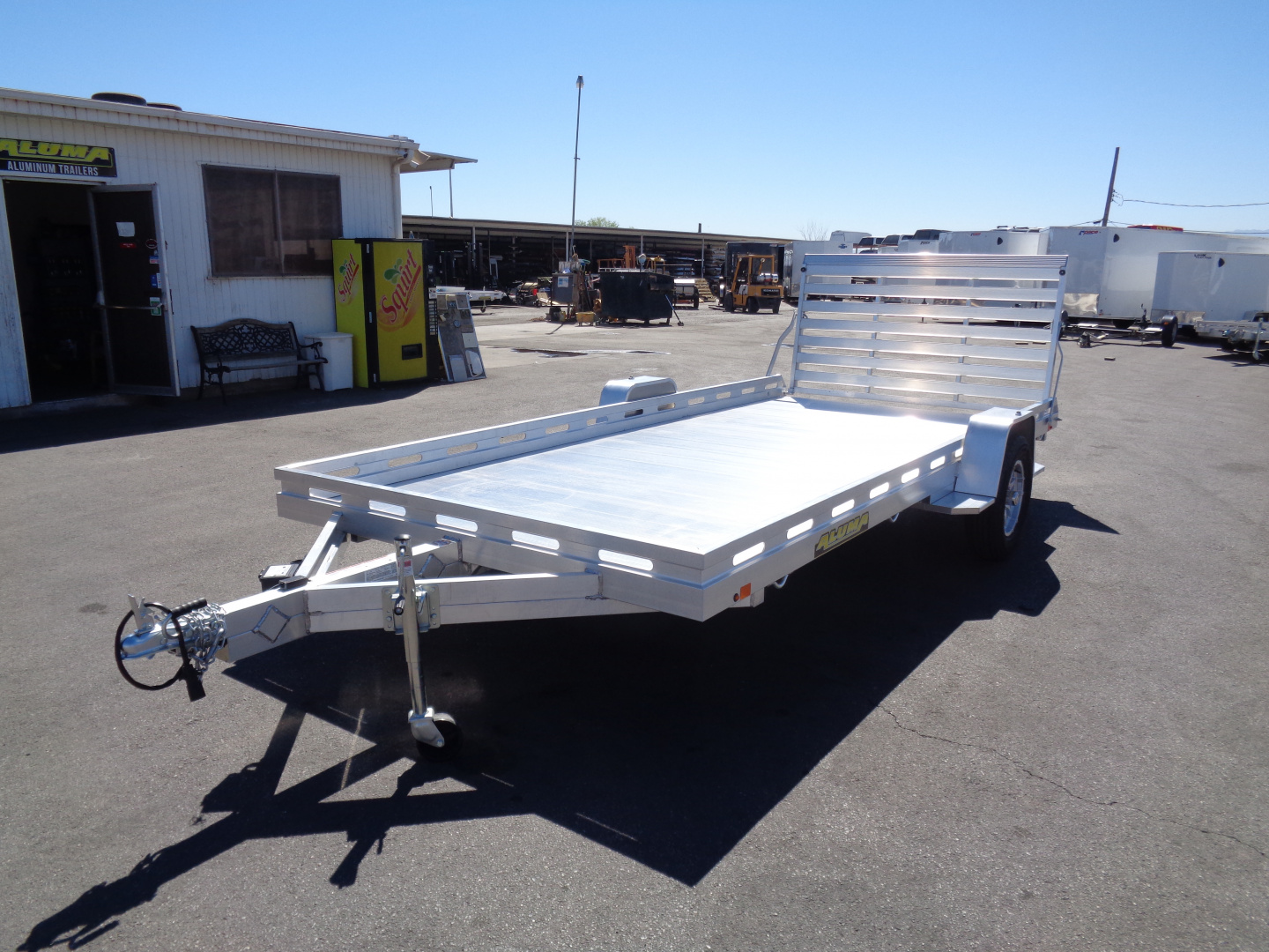 New 2027 Aluma * 8015-TG * 15Ft Single Axle ATV Trailer w/ Tailgate