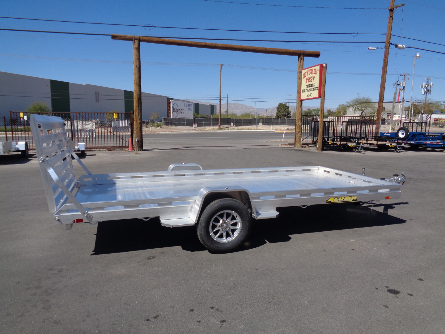 New 2027 Aluma * 8015-TG * 15Ft Single Axle ATV Trailer w/ Tailgate