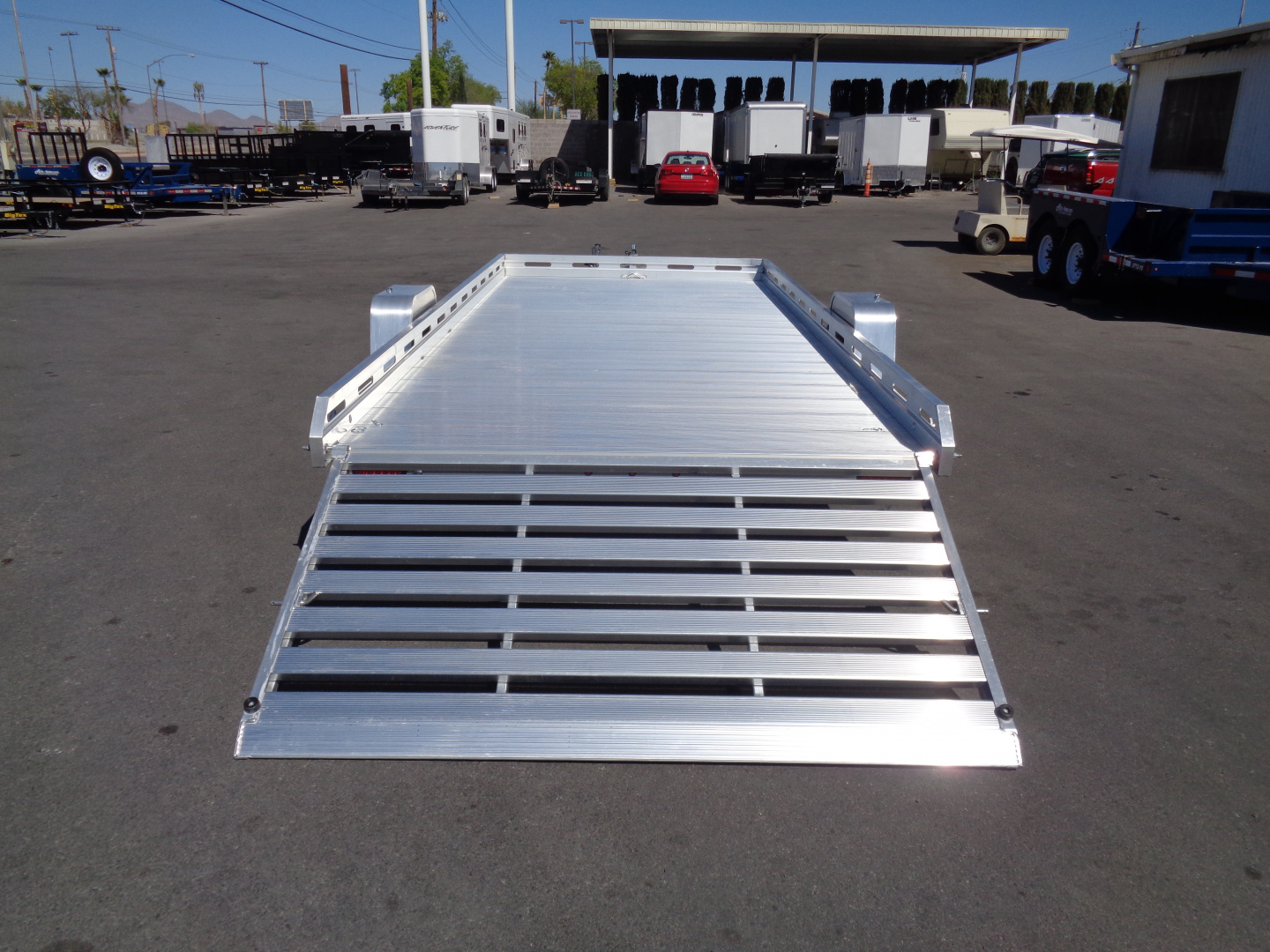 New 2027 Aluma * 8015-TG * 15Ft Single Axle ATV Trailer w/ Tailgate