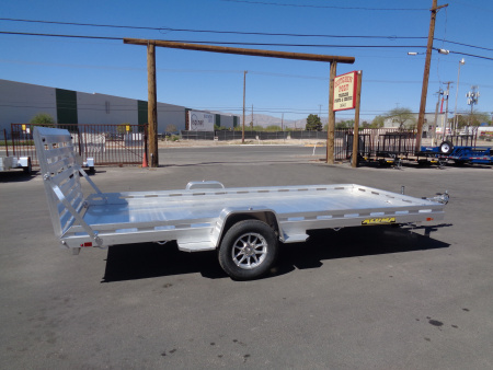New 2027 Aluma * 8015-TG * 15Ft Single Axle ATV Trailer w/ Tailgate