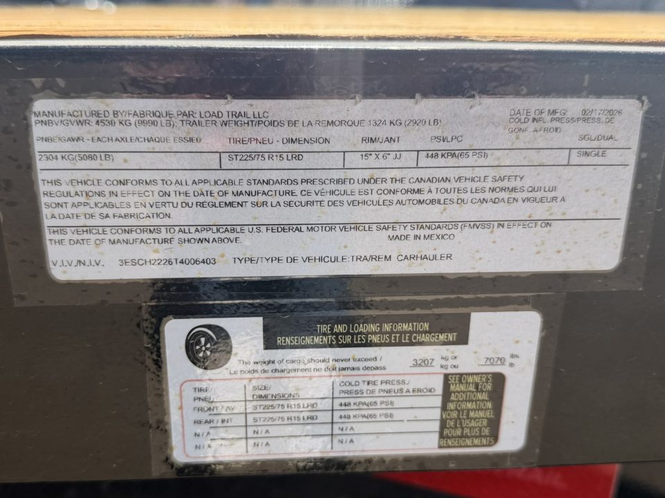 New 2026 Load Trail 7-22 Heavy Duty Car Hauler 10K GVWR